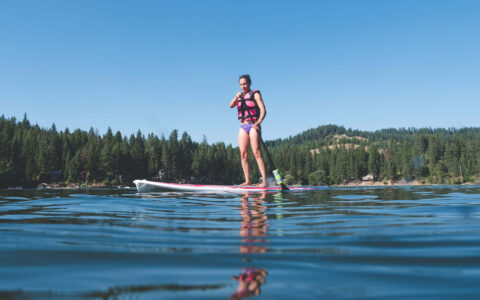 paddle sur un lac