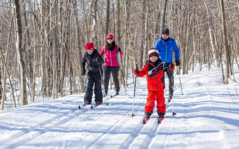 famille au ski de fond