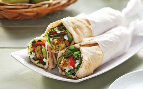 pita végétarienne au chou et au tofu