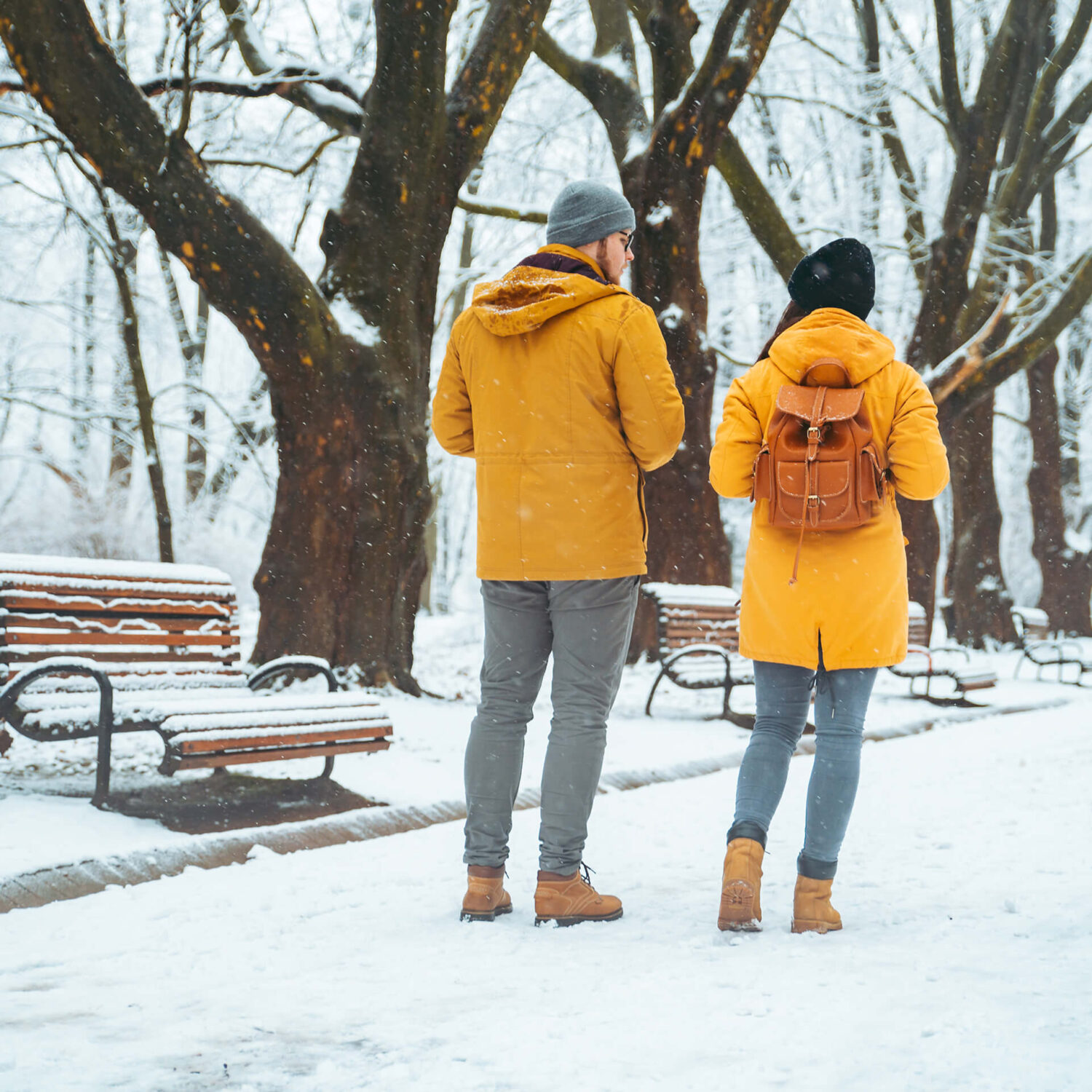 couple sous la neige