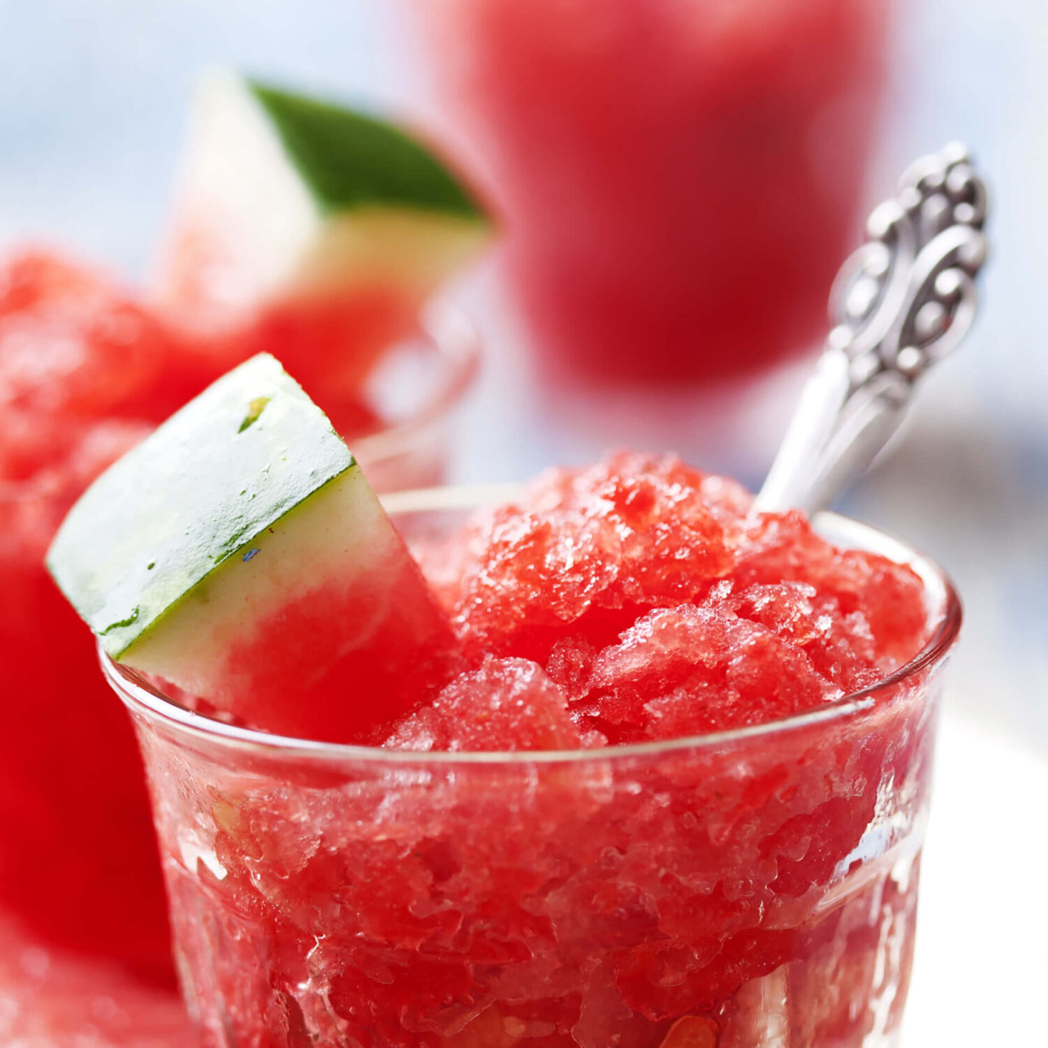 granité de melon d'eau dans un verre