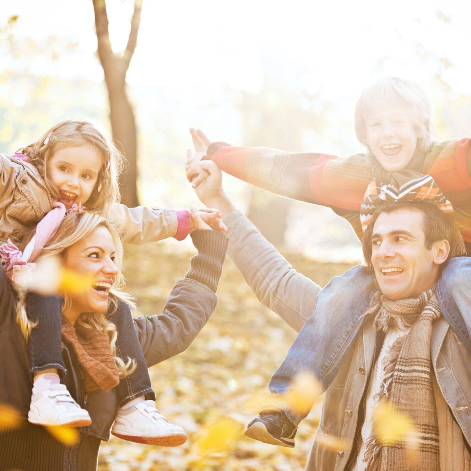 famille en automne
