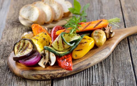 planche de légumes grillés