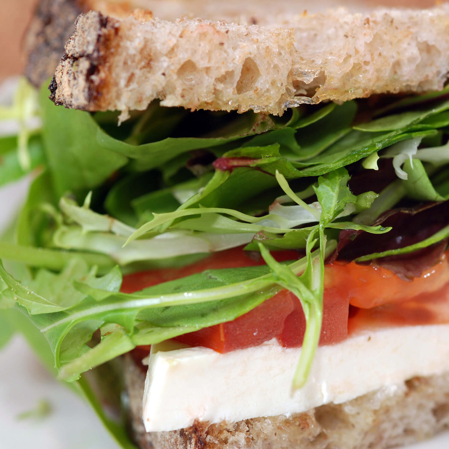 sandwich à la tomate et à la ricotta
