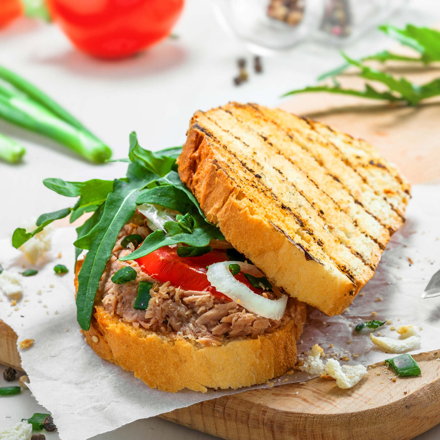 sandwich grillé au thon