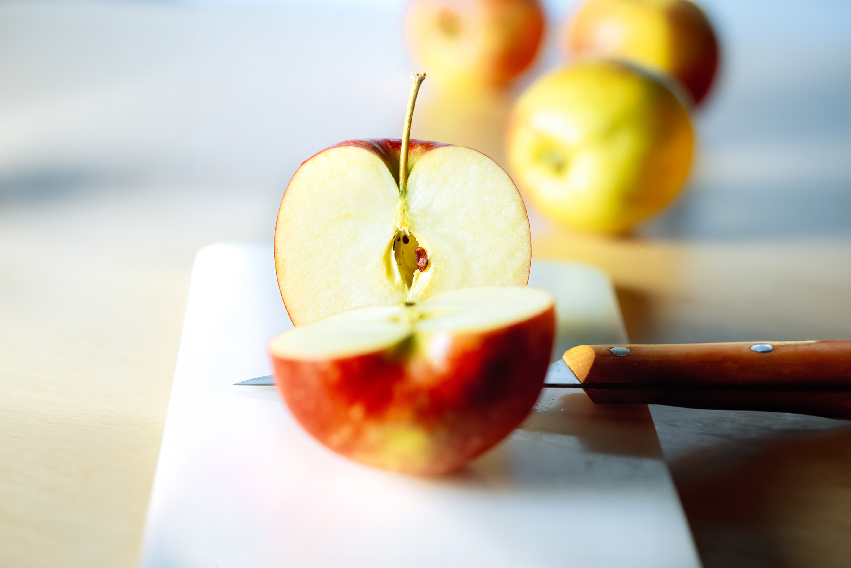 pomme coupée