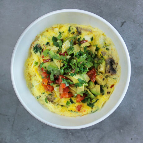 bol de frittata colorée