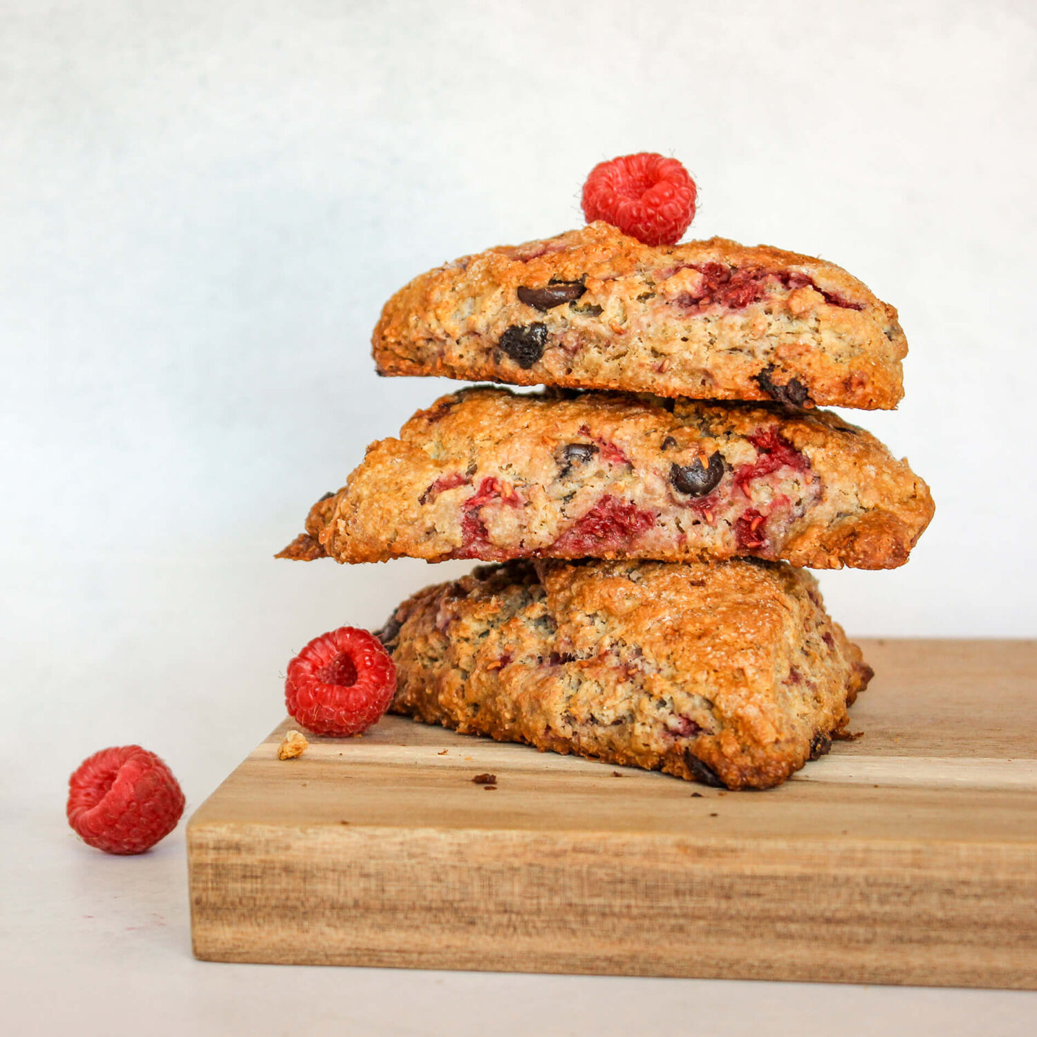 Scones framboises-chocolat