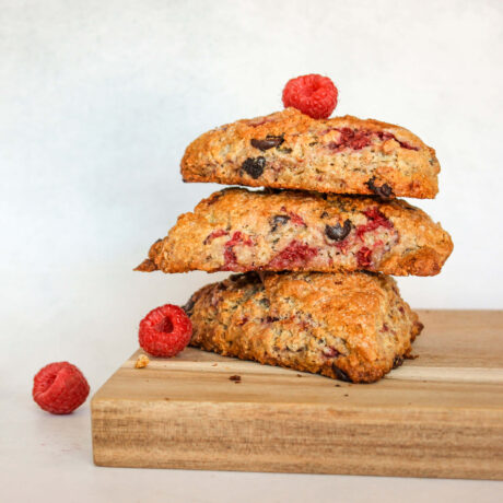 Scones framboises-chocolat