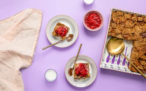 Pouding au pain aux fraises