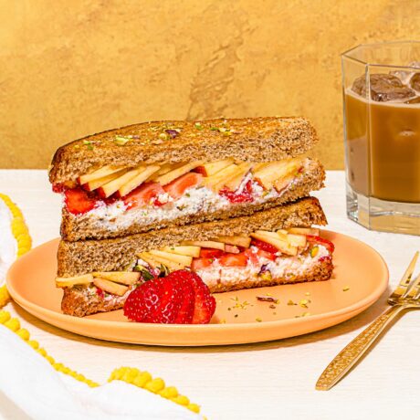 Croque-Monsieur dessert fraises et pommes recette Hubert Cormier pain Bon Matin