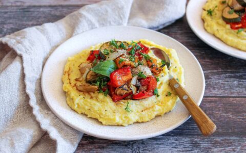 Polenta crémeuse et ses légumes grillés