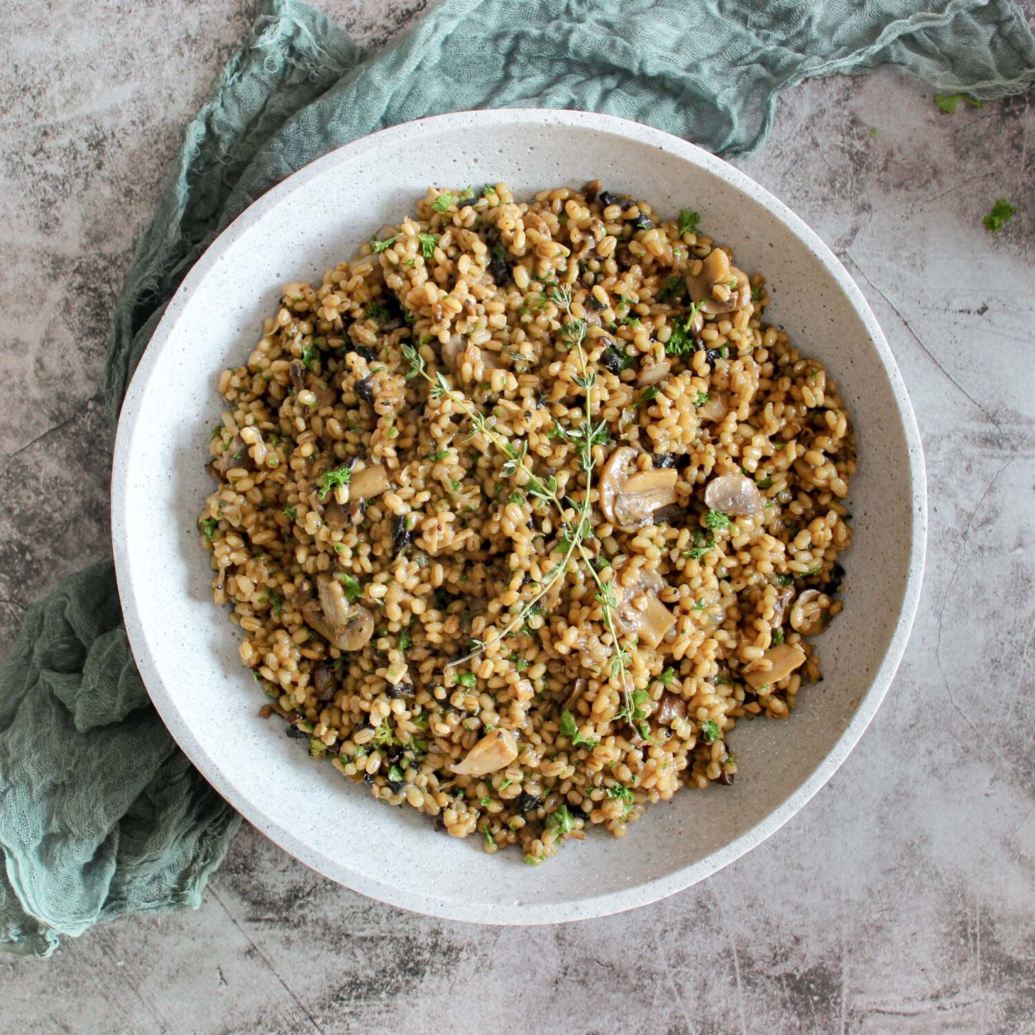 Risotto d'orge aux champignons