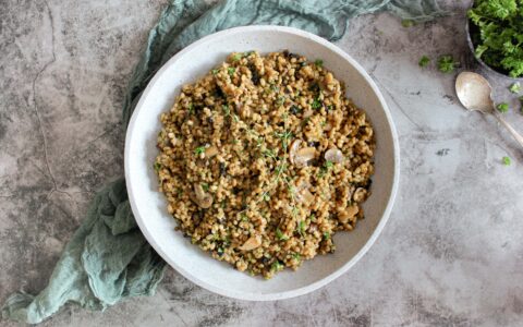 Risotto d'orge aux champignons