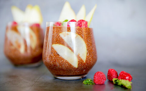 Pouding de chia poire et chocolat