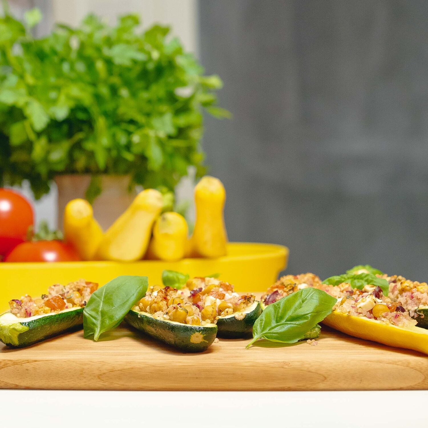 Courgettes farcies à la grecque