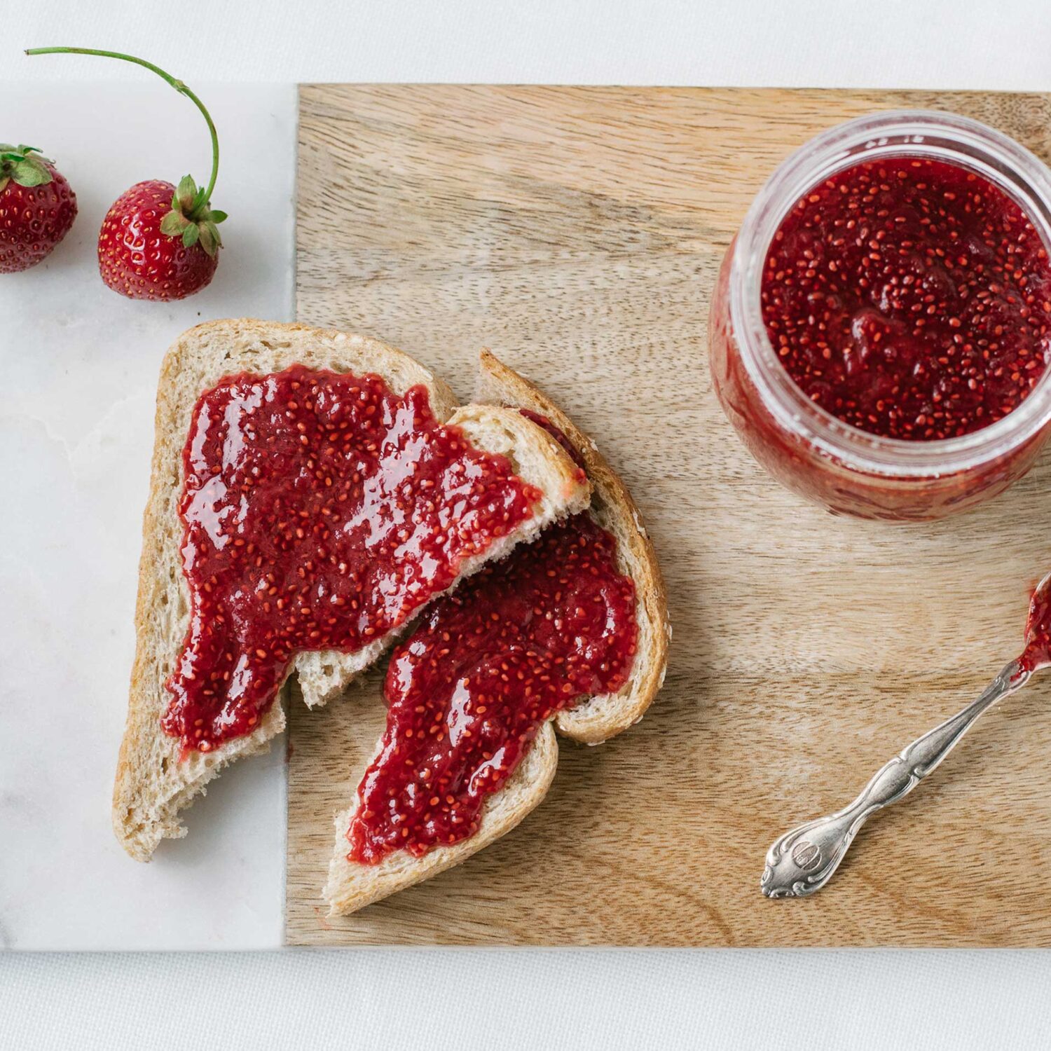 Confiture de fraises au chia
