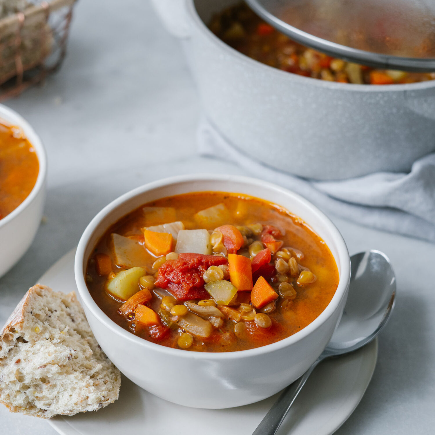 Soupe aux lentilles réconfortante