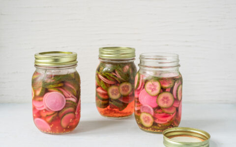 Concombres et radis marinés style pickles maison