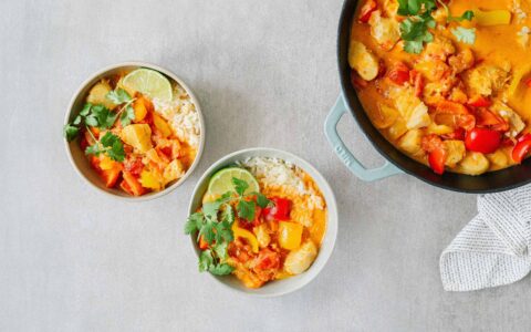 casserole de poisson à la brésilienne avec bols